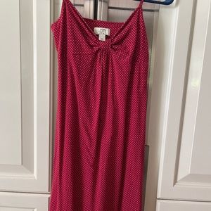 Ann Taylor loft  S petite red with tiny white polka dots